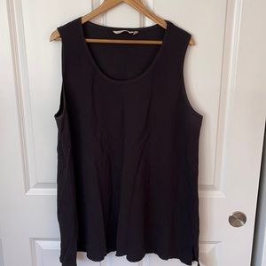 Black sleeveless blouse